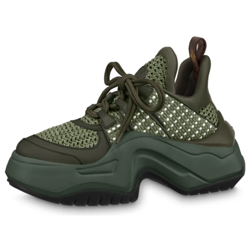 (WMNS) LOUIS VUITTON Archlight 2.0 Platform Sneakers 'Green' 1ABHYD sold by KicksCrew