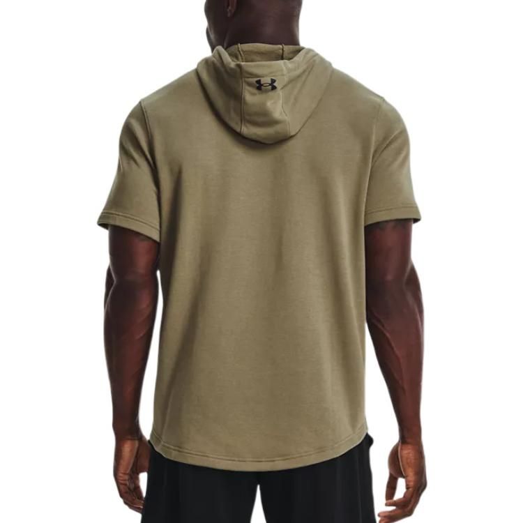 Under Armour Project Rock Terry Short Sleeve Hoodie 'Green' 1370465-361 sold by KicksCrew product image thumbnail 4