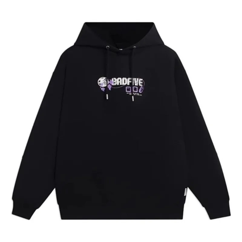 Li-Ning BadFive Hoops Graphic Hoodie 'Black' AWDSD37-4 sold by KicksCrew