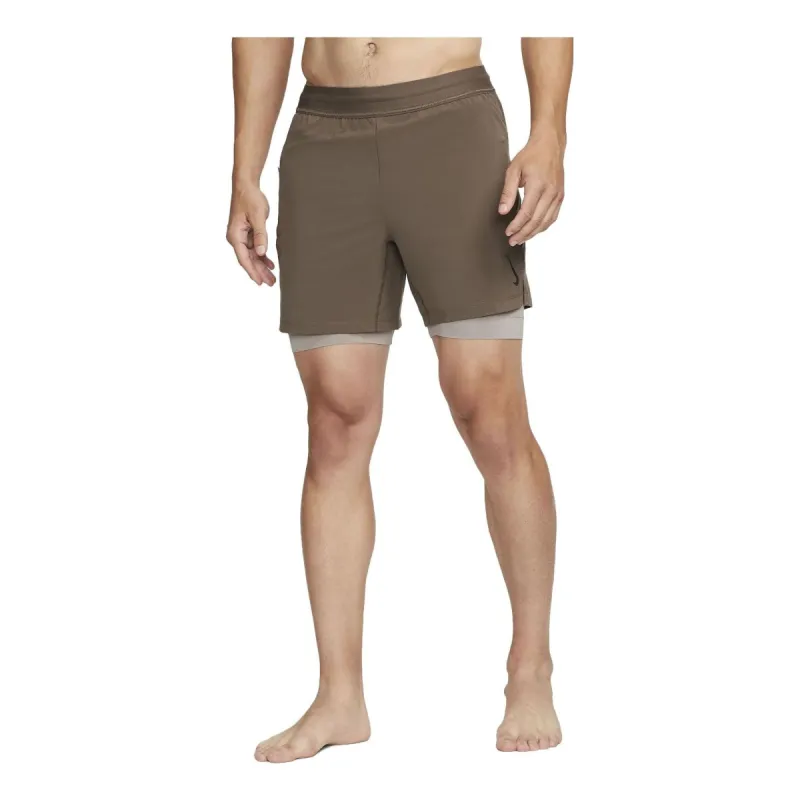 Nike Yoga 2 in 1 Shorts 'Brown' DC5320-004 sold by KicksCrew
