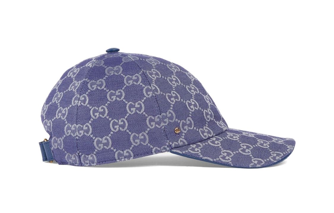(WMNS) Gucci GG Canvas Baseball Hat 'Blue Grey' 7484754HG624468 sold by KicksCrew product image thumbnail 3