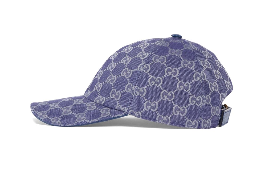 (WMNS) Gucci GG Canvas Baseball Hat 'Blue Grey' 7484754HG624468 sold by KicksCrew product image thumbnail 2