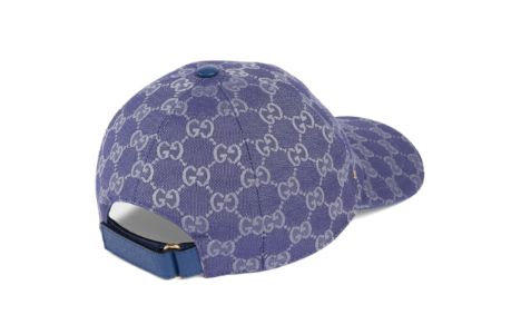 (WMNS) Gucci GG Canvas Baseball Hat 'Blue Grey' 7484754HG624468 sold by KicksCrew