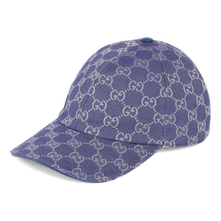 (WMNS) Gucci GG Canvas Baseball Hat 'Blue Grey' 7484754HG624468 sold by KicksCrew
