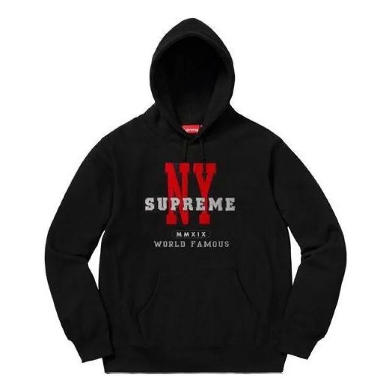 Supreme FW19 Week 13 NY Hooded Sweatshirt 'Black' SUP-FW19-10696 sold by KicksCrew