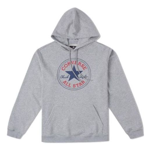 Converse Go-To All Star Patch Standard-Fit Fleece Pullover Hoodie 'Grey' 10025469-A03 sold by KicksCrew
