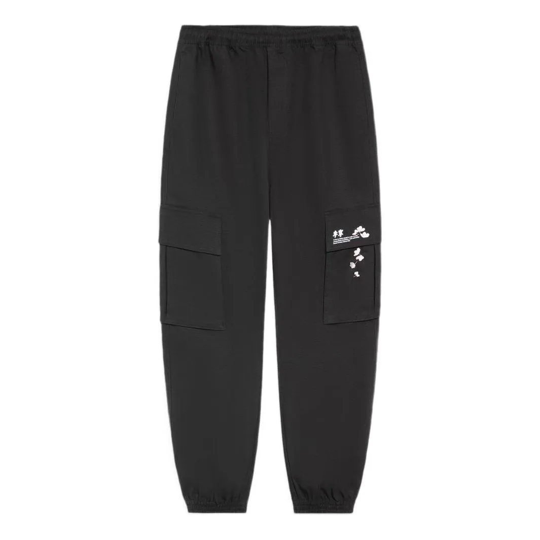 Li-Ning Cherry Blossom Graphic Joggers Pants 'Black' AKXS809-2 sold by KicksCrew