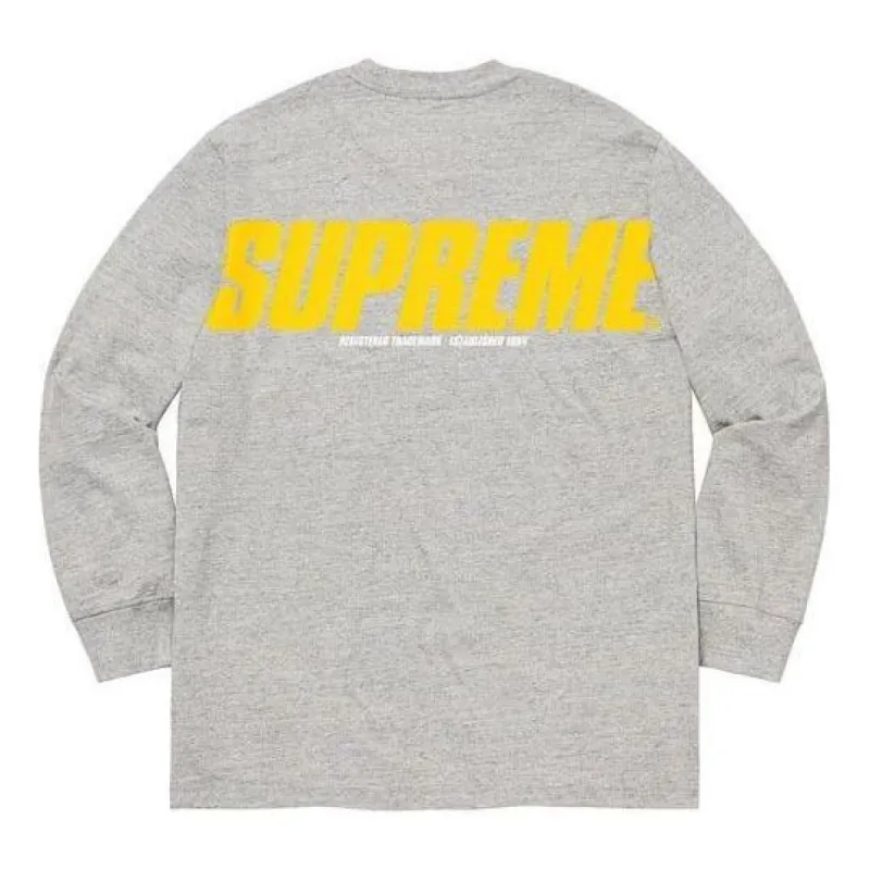 Supreme FW19 Week 1 Trademark L Sweater 'Grey' SUP-FW19-084 sold by KicksCrew