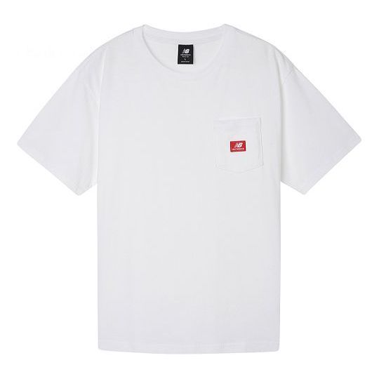 New Balance Essentials Pocket T-Shirt 'White' AMT01567-WT sold by KicksCrew