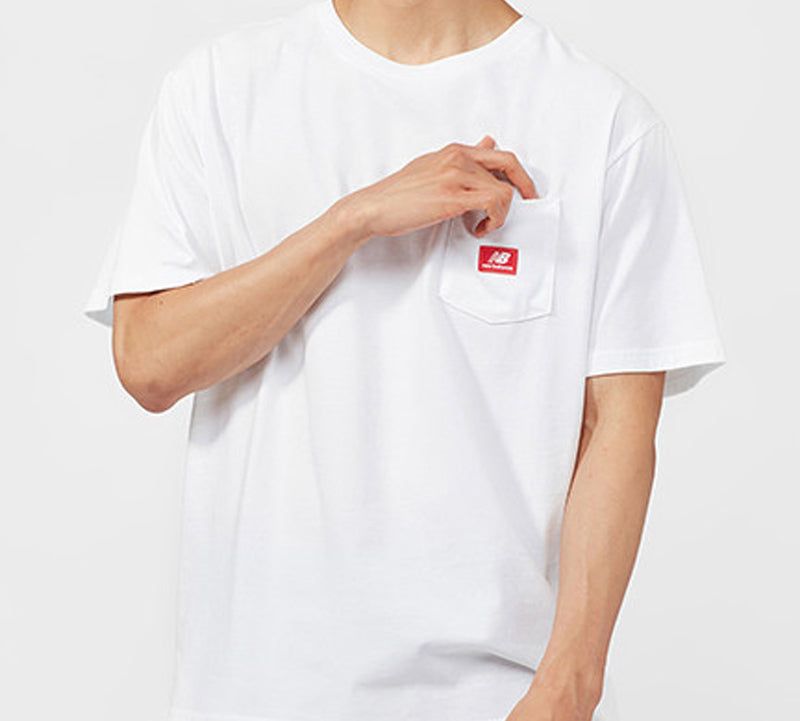 New Balance Essentials Pocket T-Shirt 'White' AMT01567-WT sold by KicksCrew product image thumbnail 3