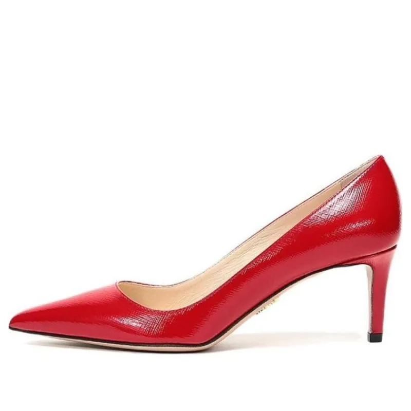 (WMNS) PRADA Pointed Saffiano Leather Heels 'Red' 1I834I_3A9S_F0011_F_065 sold by KicksCrew
