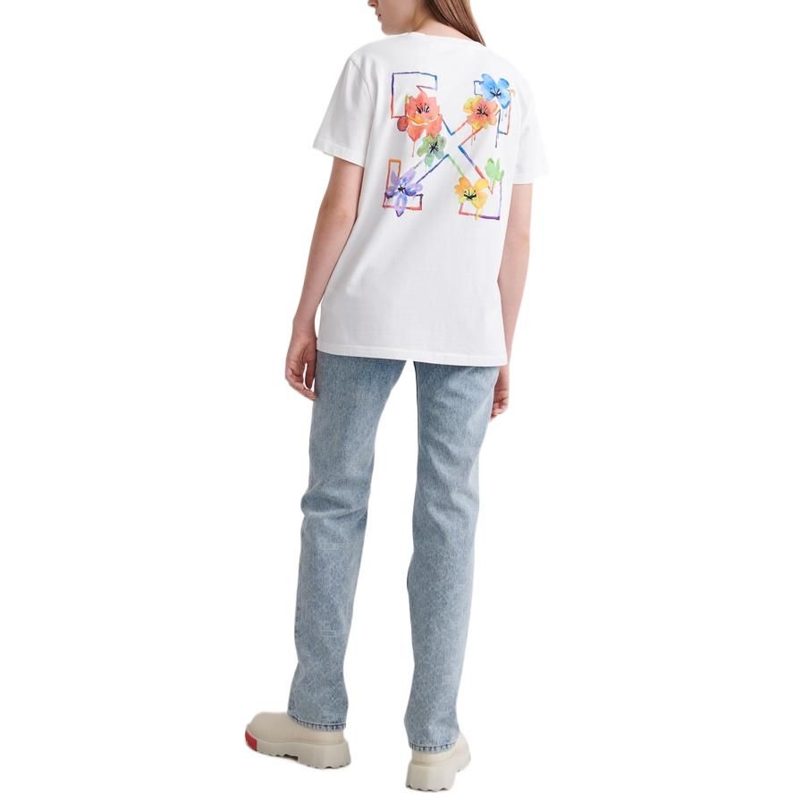 (WMNS) Off-White Floral Arrow Short Sleeve T-Shirt 'White' OWAA089S22JER0050184 sold by KicksCrew product image thumbnail 3