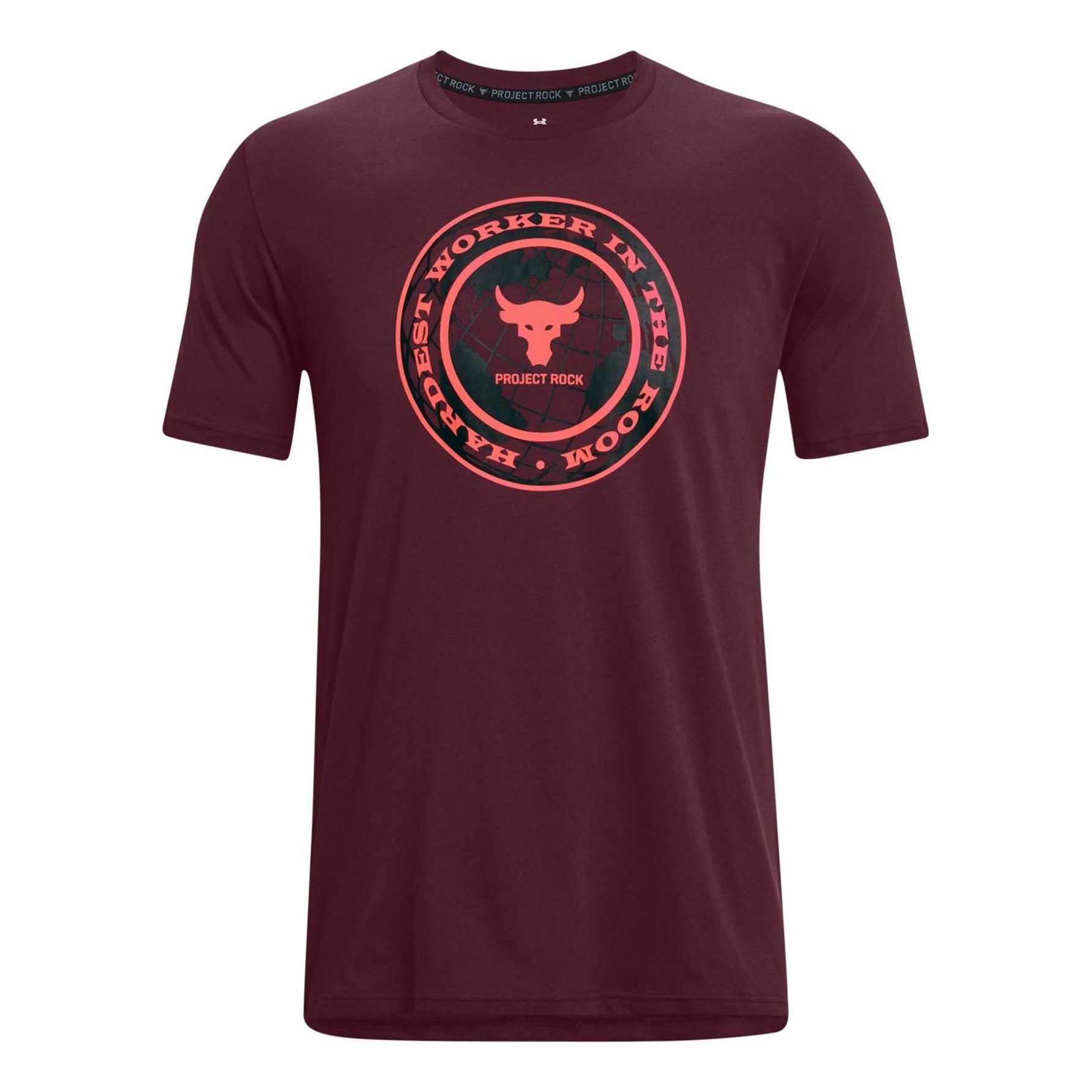 Under Armour Project Rock Globe T-shirt 'Burgundy' 1373746-600 sold by KicksCrew