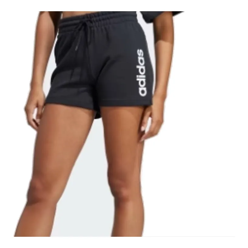 (WMNS) adidas Essentials Linear French Terry Shorts 'Black White' IC4442 sold by KicksCrew product image thumbnail 2