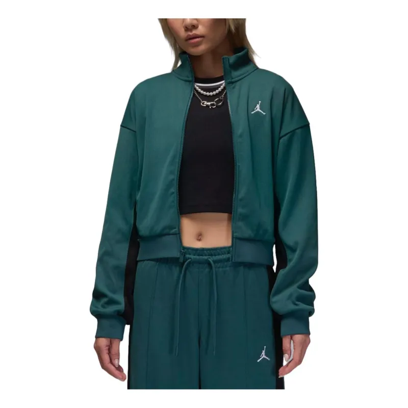 (WMNS) Air Jordan Knit Jacket Asia Sizing 'Dark Green' FV7105-366 sold by KicksCrew
