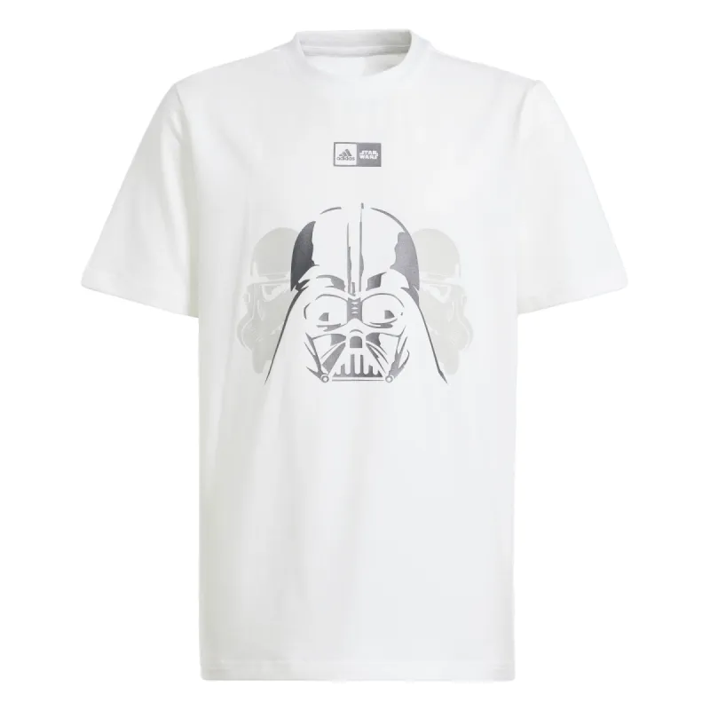 (GS) adidas x Star Wars Graphic T-Shirt 'White Black' IS4566 sold by KicksCrew