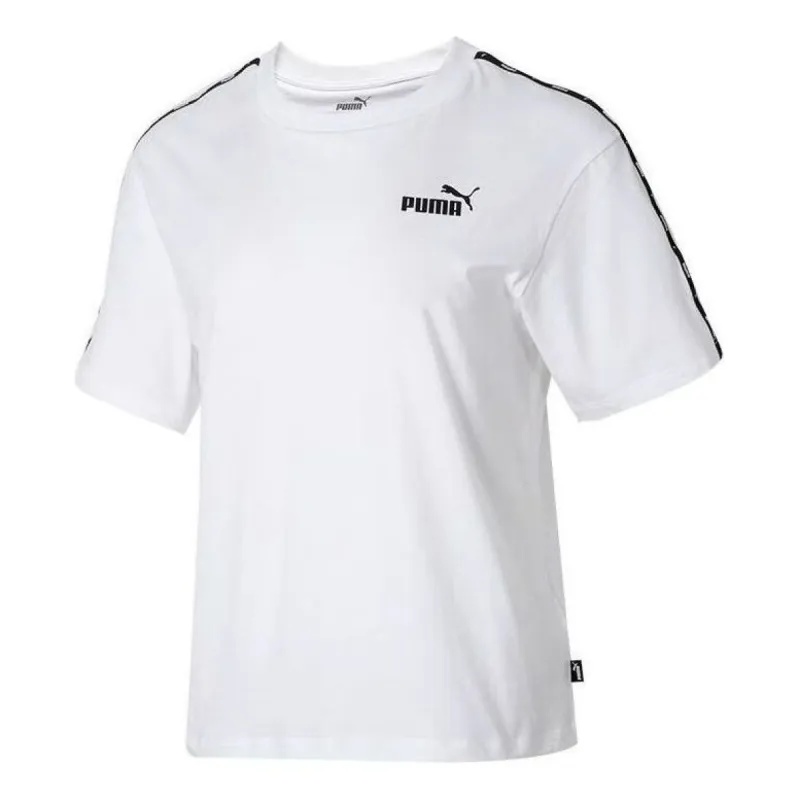 (WMNS) PUMA Essentials Logo T-Shirt 'White' 685585-02 sold by KicksCrew