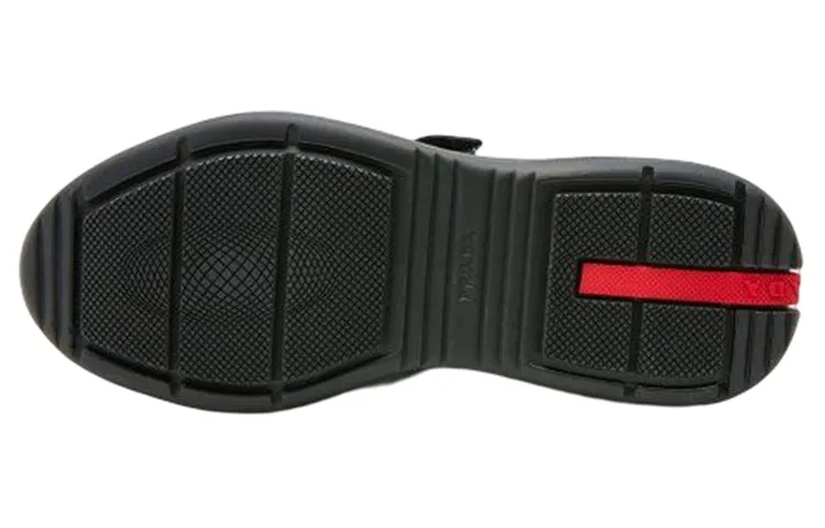 (WMNS) PRADA Sport Leather Sneakers 'Black' 1E796I_6GW_F0002 sold by KicksCrew product image thumbnail 4