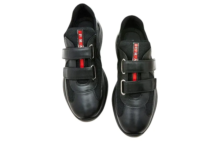 (WMNS) PRADA Sport Leather Sneakers 'Black' 1E796I_6GW_F0002 sold by KicksCrew product image thumbnail 3