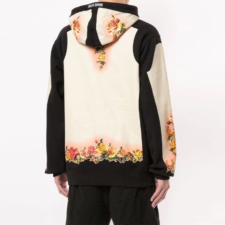 Supreme x Jean Paul Gaultier Floral Print Hooded Sweatshirt 'White Black Yellow' SUP-SS19-776 sold by KicksCrew product image thumbnail 4