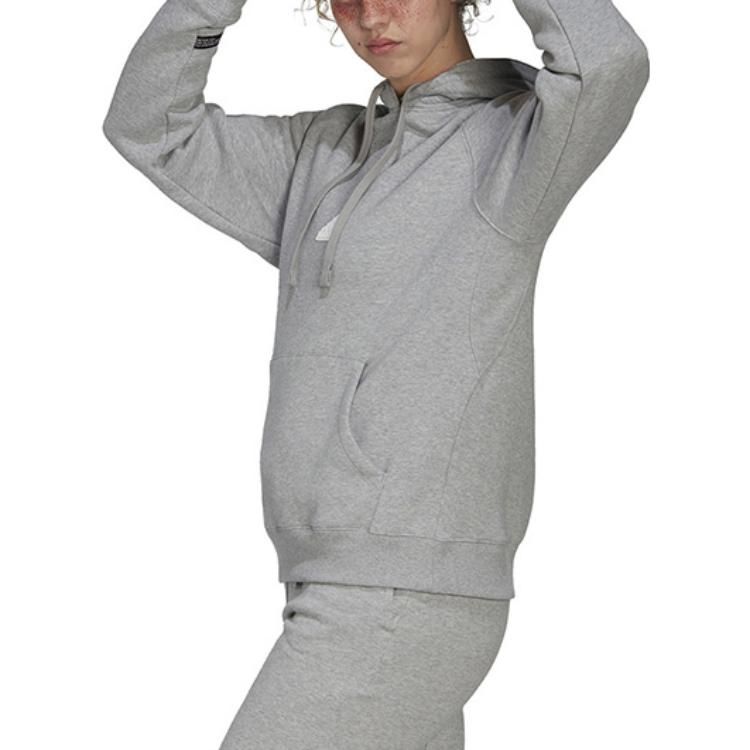 (WMNS) adidas Oversized Hooded Sweatshirt 'Grey' HG4358 sold by KicksCrew product image thumbnail 4