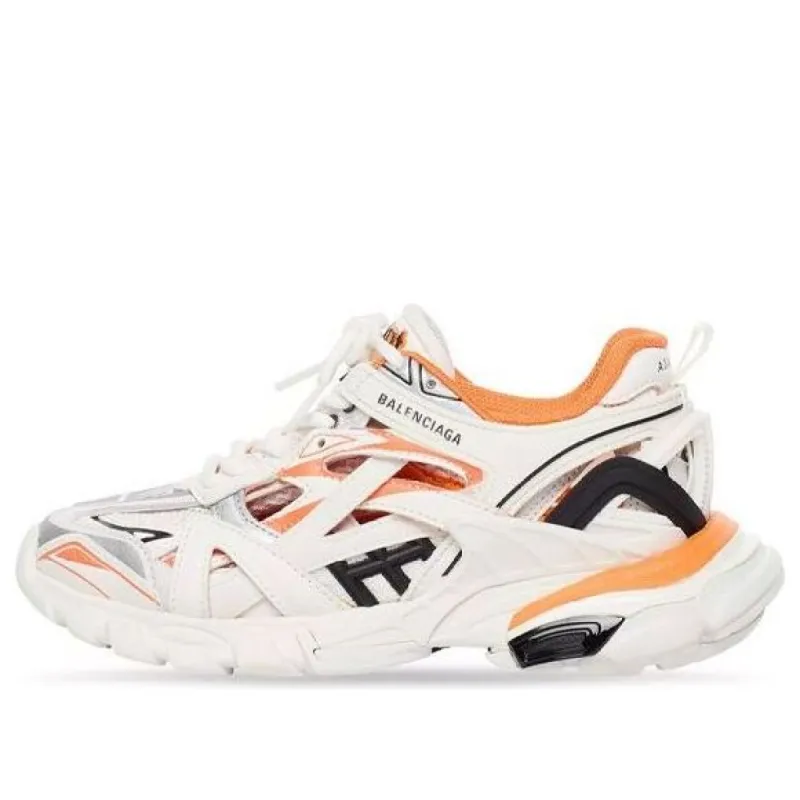 (PS) Balenciaga Track 2.0 Sneakers 'White Orange Black' 690494W3GN39059 sold by KicksCrew
