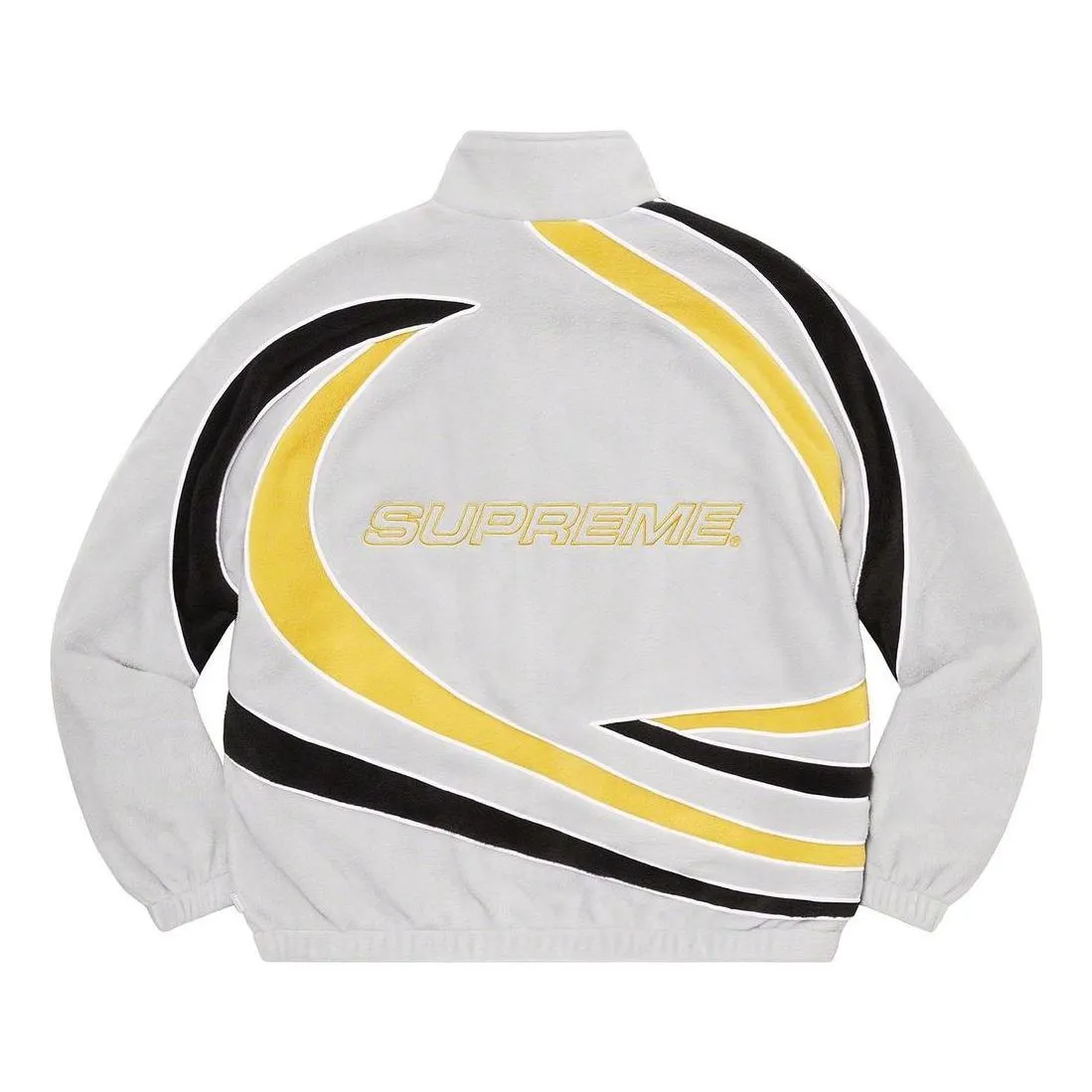 Supreme Racing Fleece Jacket 'Grey Black Yellow' SUP-SS23-170 sold by KicksCrew product image thumbnail 2