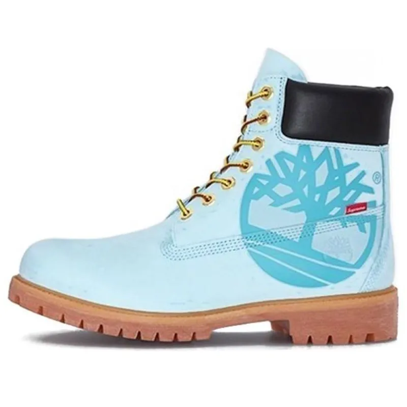 Timberland x Supreme 6 Inch Waterproof Boots 'Blue with Logo' A2MTD sold by KicksCrew