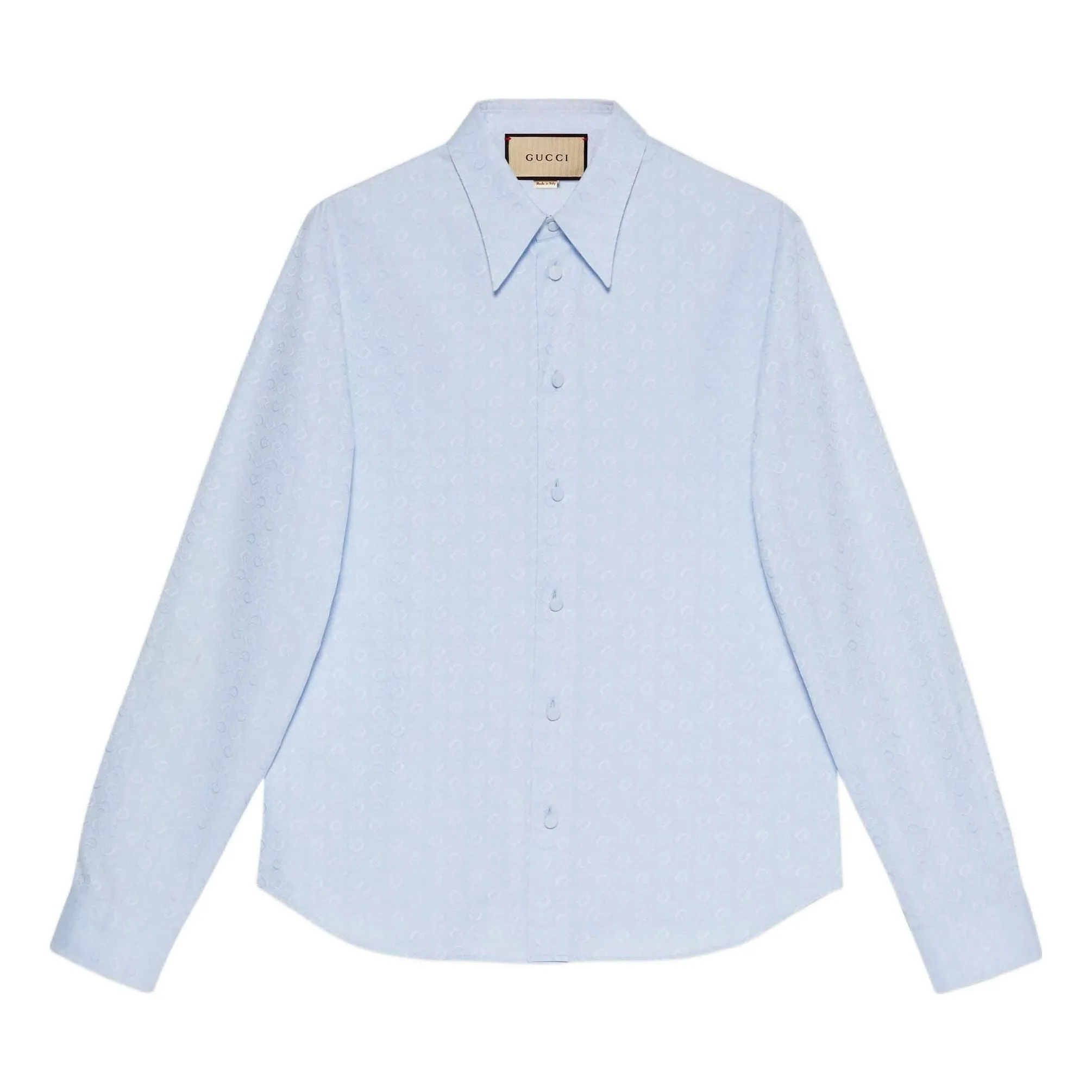 Gucci Horsebit Jacquard Cotton Shirt 'Light Blue' 721176-ZAKH5-4850 sold by KicksCrew
