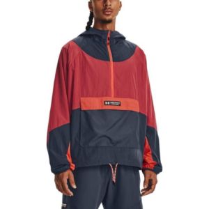 Under Armour Rush Woven 1/2 Zip Anorak Jacket 'Red Grey' 1377183-044 sold by KicksCrew