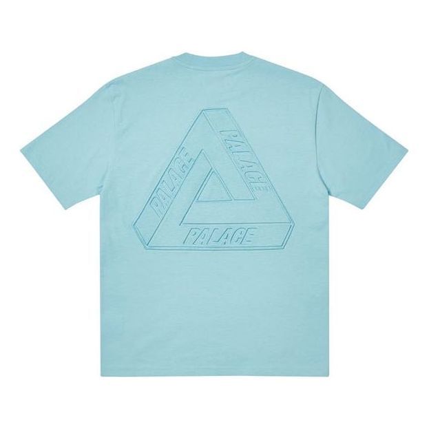 Palace Tri-Ferg Embossed T-Shirt 'Light Blue' P22ES174 sold by KicksCrew