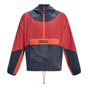 Under Armour Rush Woven 1/2 Zip Anorak Jacket 'Red Grey' 1377183-044 sold by KicksCrew