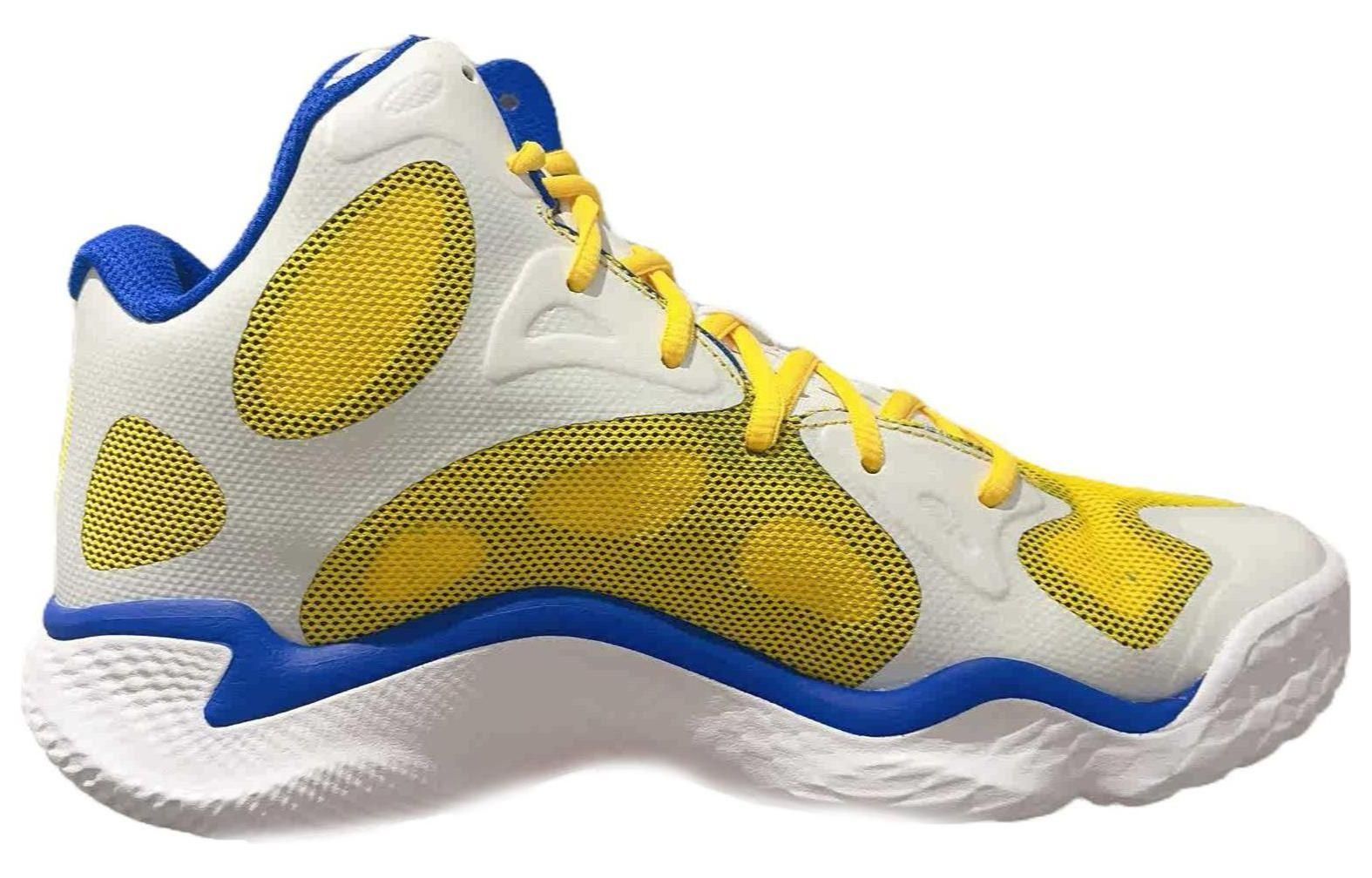 Under Armour Spawn FloTro Basketball Shoes 'White Yellow Blue' 3026640-100 sold by KicksCrew product image thumbnail 2