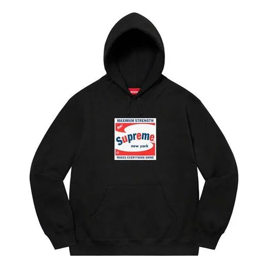 Supreme Shine Hooded Sweatshirt 'Black White Red' SUP-SS21-514 sold by KicksCrew