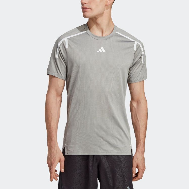 adidas Teach Not Preach Workout Tee 'Grey' HS7508 sold by KicksCrew product image thumbnail 2