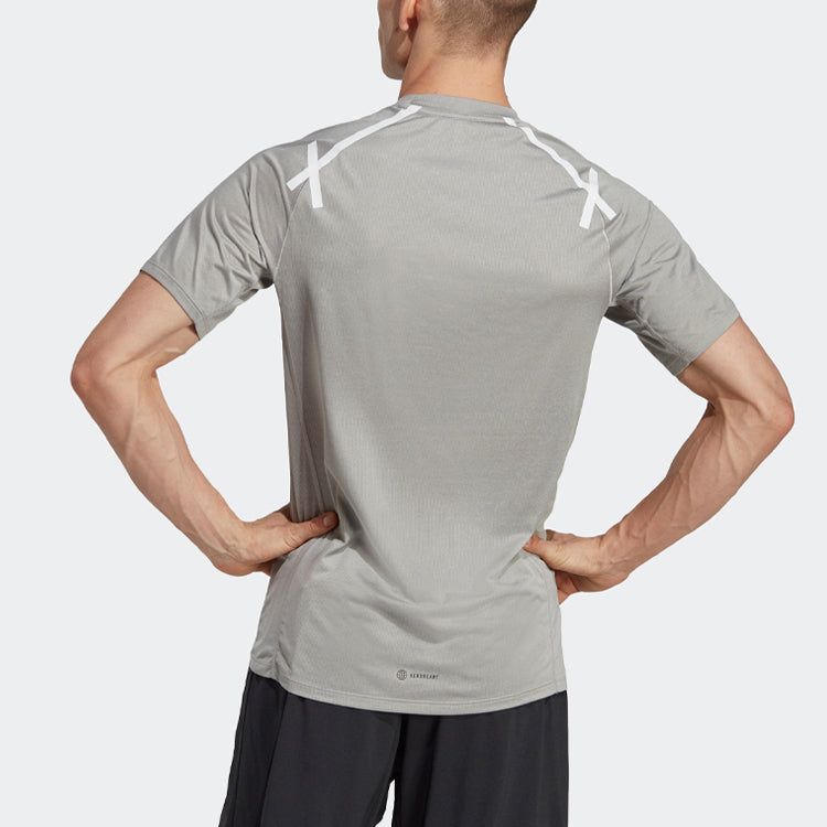 adidas Teach Not Preach Workout Tee 'Grey' HS7508 sold by KicksCrew product image thumbnail 3