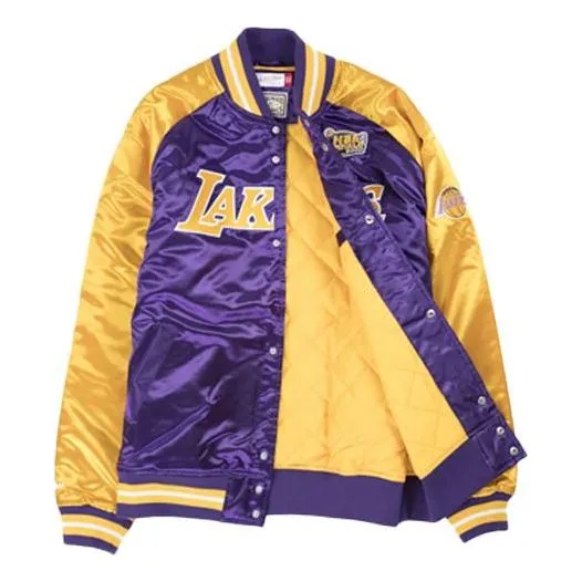 Mitchell & Ness x NBA Los Angeles Lakers 2000 Final Jaket 'Purple Yellow' STJKAJ19010-LALPURP sold by KicksCrew product image thumbnail 3