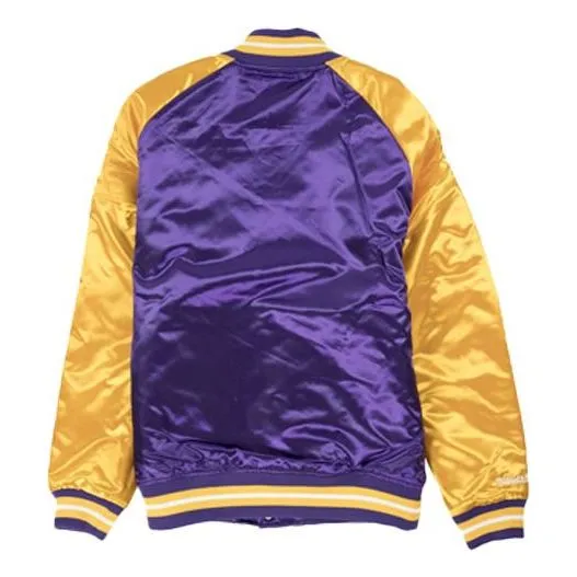Mitchell & Ness x NBA Los Angeles Lakers 2000 Final Jaket 'Purple Yellow' STJKAJ19010-LALPURP sold by KicksCrew product image thumbnail 2