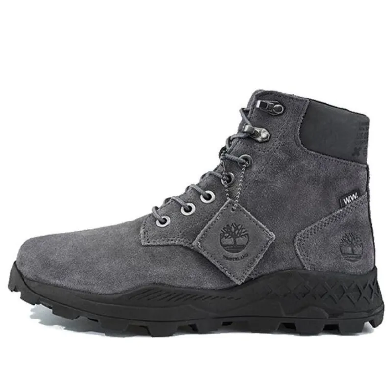 Timberland x Wood Wood Brooklyn 6 Inch Wide-Fit Boot 'Grey' A28MR sold by KicksCrew