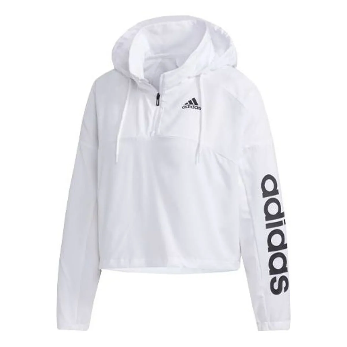 (WMNS) adidas Windbreaker Track Top 'White Black' GD4612 sold by KicksCrew