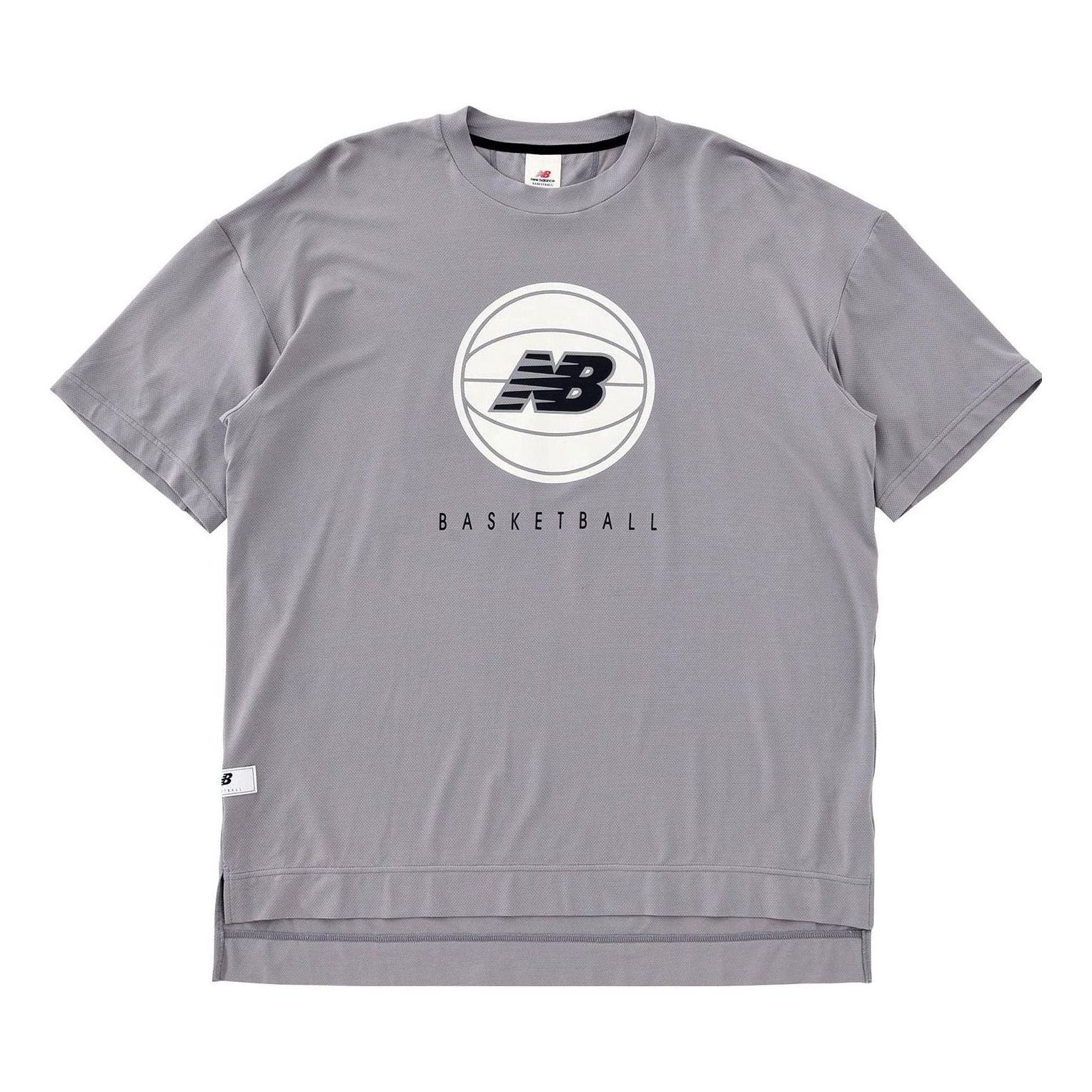 New Balance Basketball Logo Short Sleeve T-Shirt 'Grey' AMT35069-MHD sold by KicksCrew