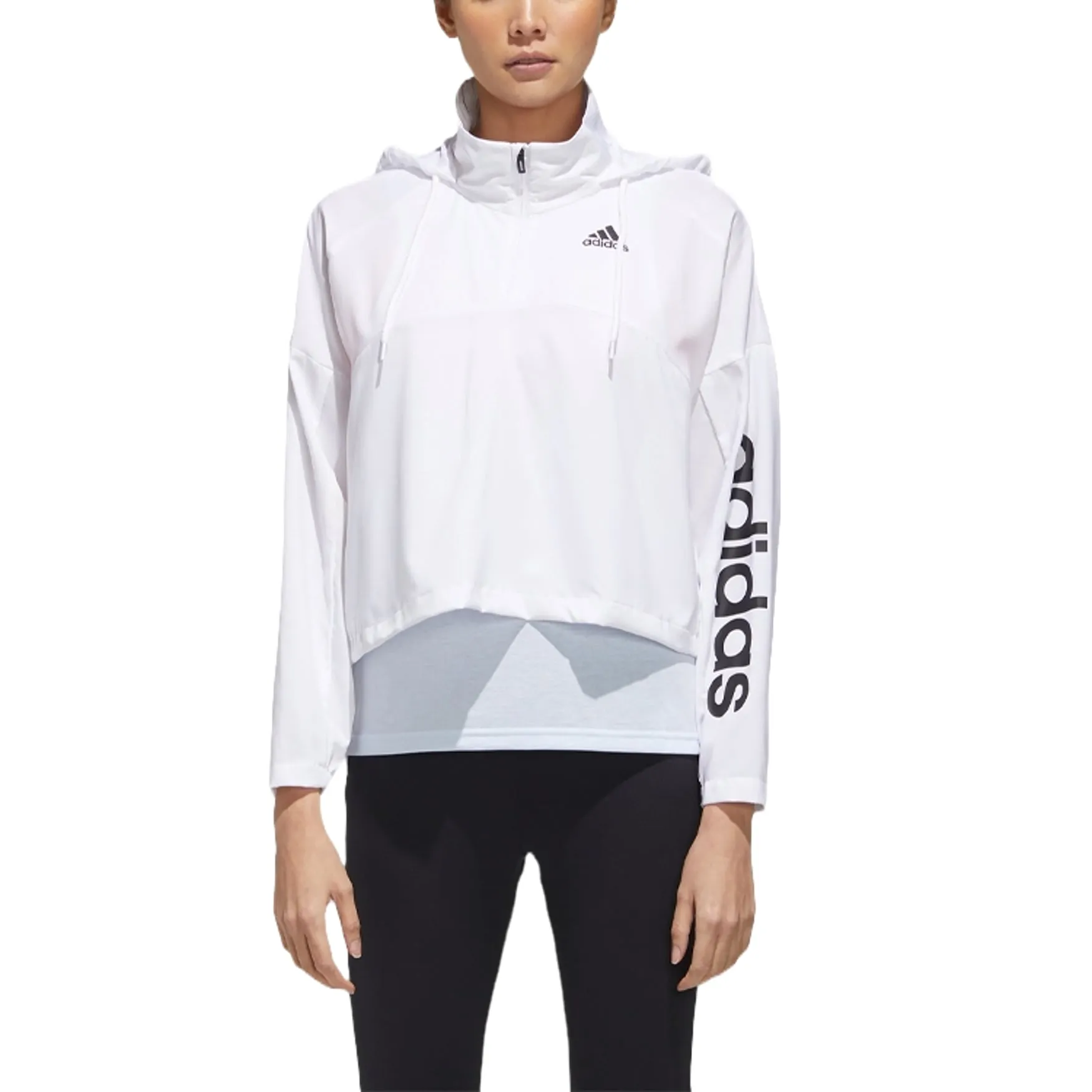 (WMNS) adidas Windbreaker Track Top 'White Black' GD4612 sold by KicksCrew product image thumbnail 3