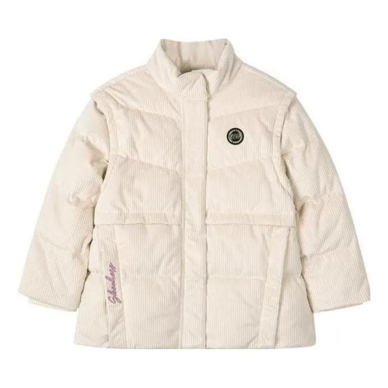 (GS) Skechers Detachable Down Jacket 'White Pink' P421G001 sold by KicksCrew