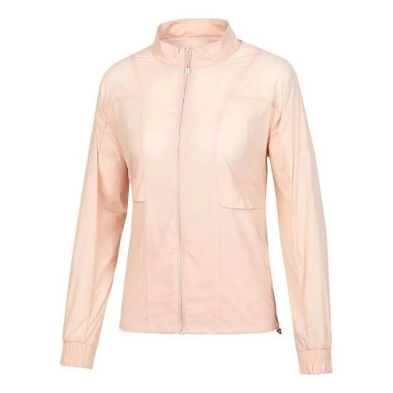 (WMNS) Skechers Solid Color Side Striped Jacket 'Pink White' P222W028 sold by KicksCrew