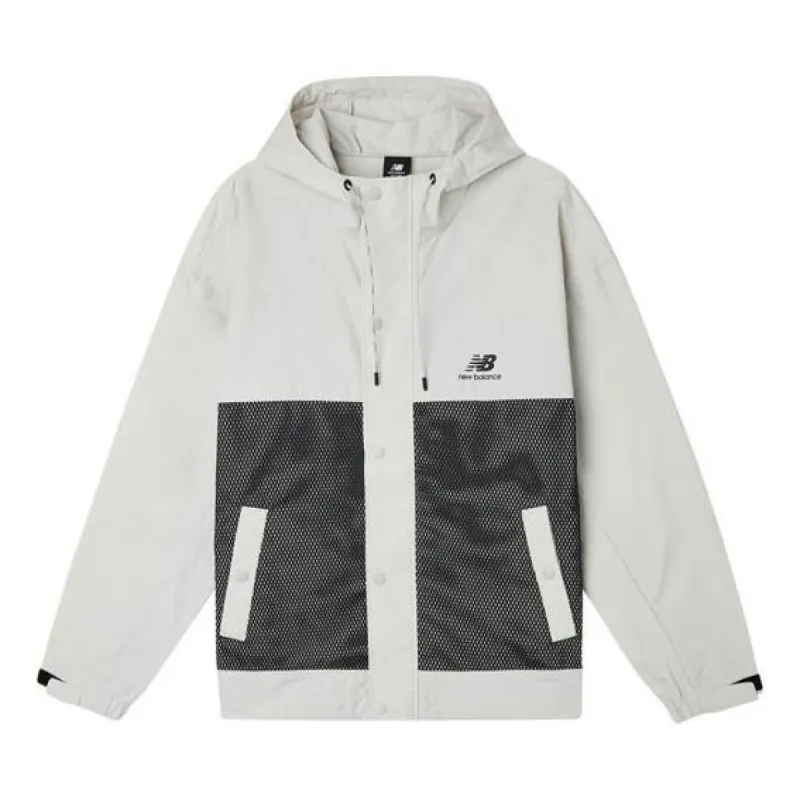 New Balance Classic Logo Print Jacket 'White Grey' AMJ11332-OGR sold by KicksCrew