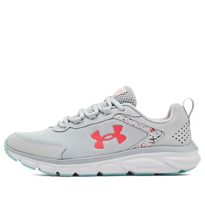 (WMNS) Under Armour Charged Assert 9 'Paint Splatter - Halo Grey Pink' 3025245-100 sold by KicksCrew