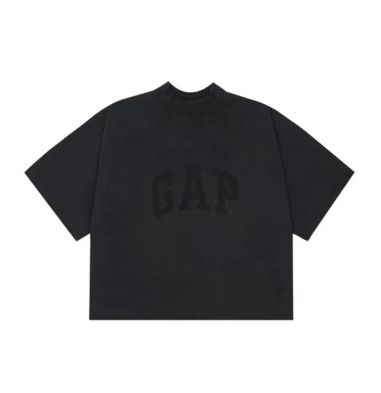 Yeezy Gap Engineered by Balenciaga SS22 Dove No Seam Washed T-Shirt 'Black' 473112-00 sold by KicksCrew