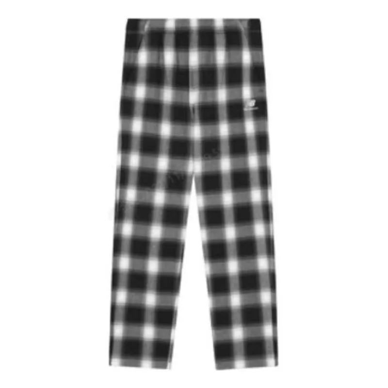 New Balance Logo Cotton Casual Pants 'Black White' 5TC44833-MIX sold by KicksCrew