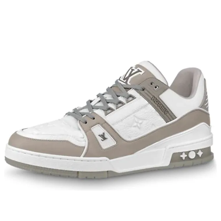 LOUIS VUITTON Trainer Sneakers 'Grey White' 1A8KB8 sold by KicksCrew