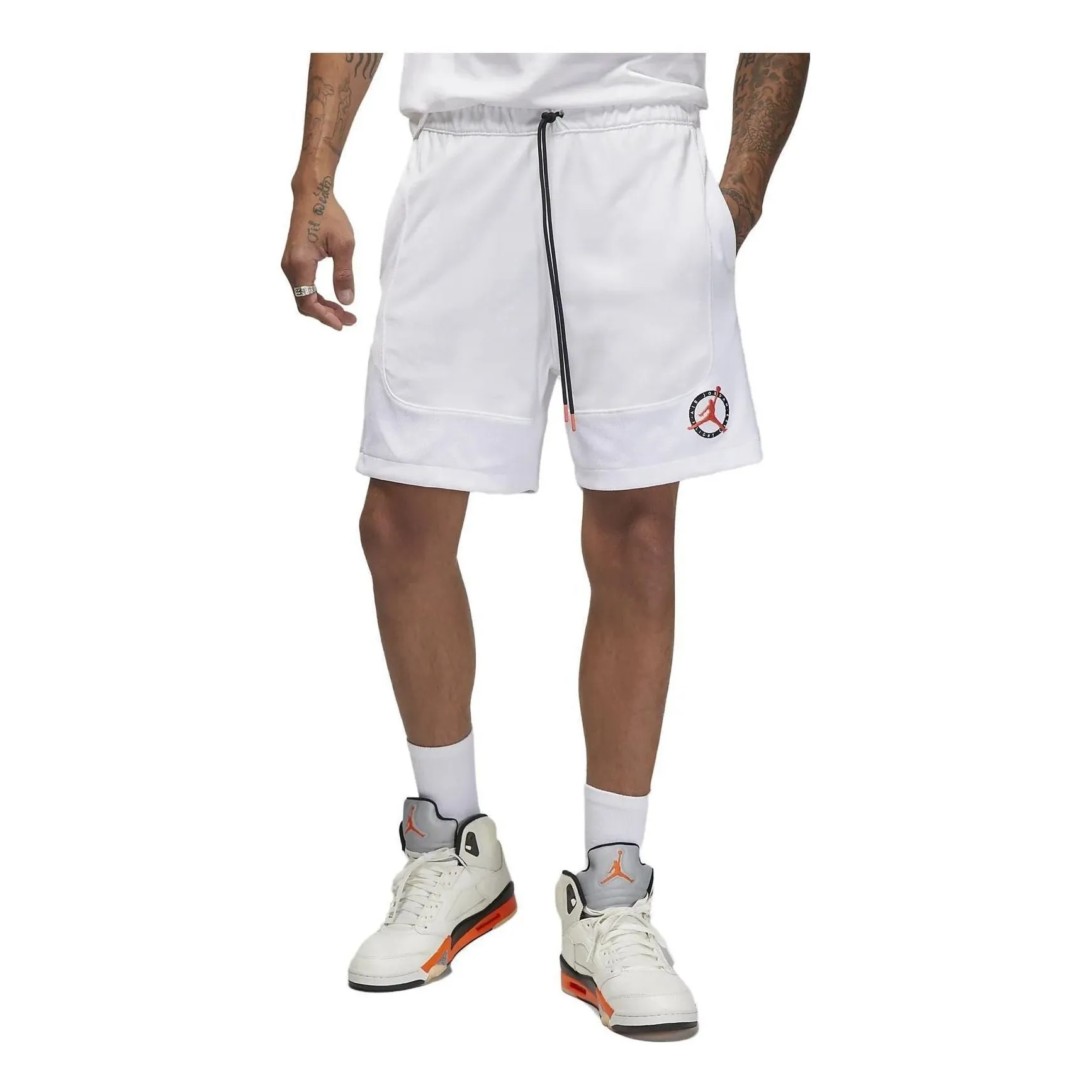 Air Jordan Flight MVP Logo Shorts 'White' DX9723-100 sold by KicksCrew